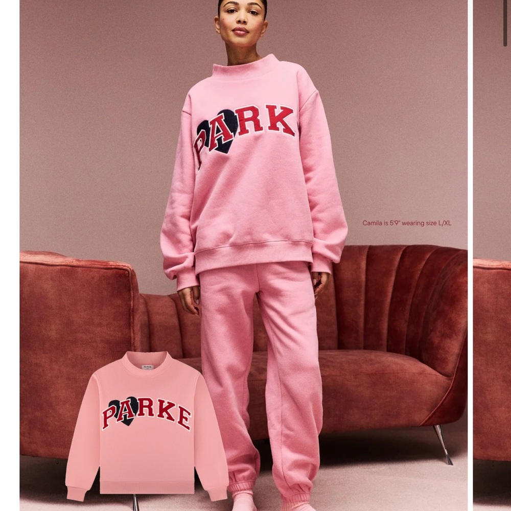 PARKE Jean heart varsity mockneck